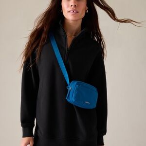 NWT Athleta Forever Fleece 1/4 zip Sweatshirt